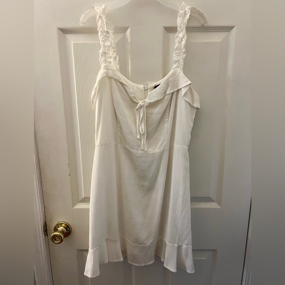 lulu’s white ruffle dress